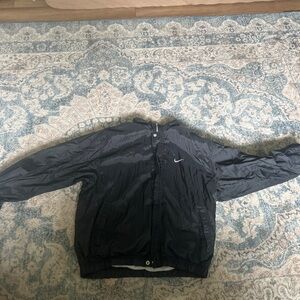 Nike Black Windbreaker Jacket Lightweight Casual